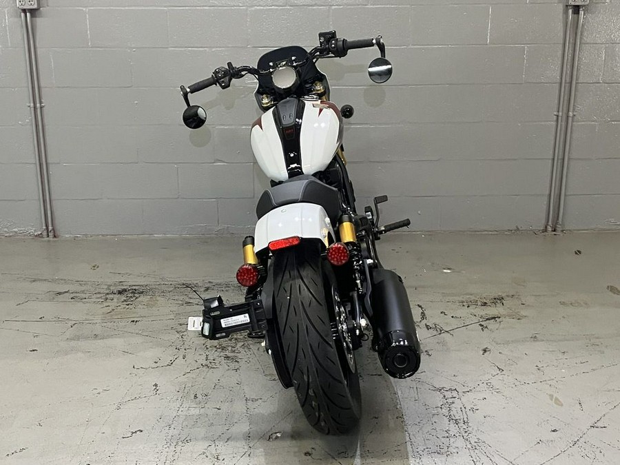 2025 Indian Motorcycle® 101 Scout® Ghost White Metallic with Graphics