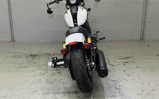 2025 Indian Motorcycle® 101 Scout® Ghost White Metallic with Graphics