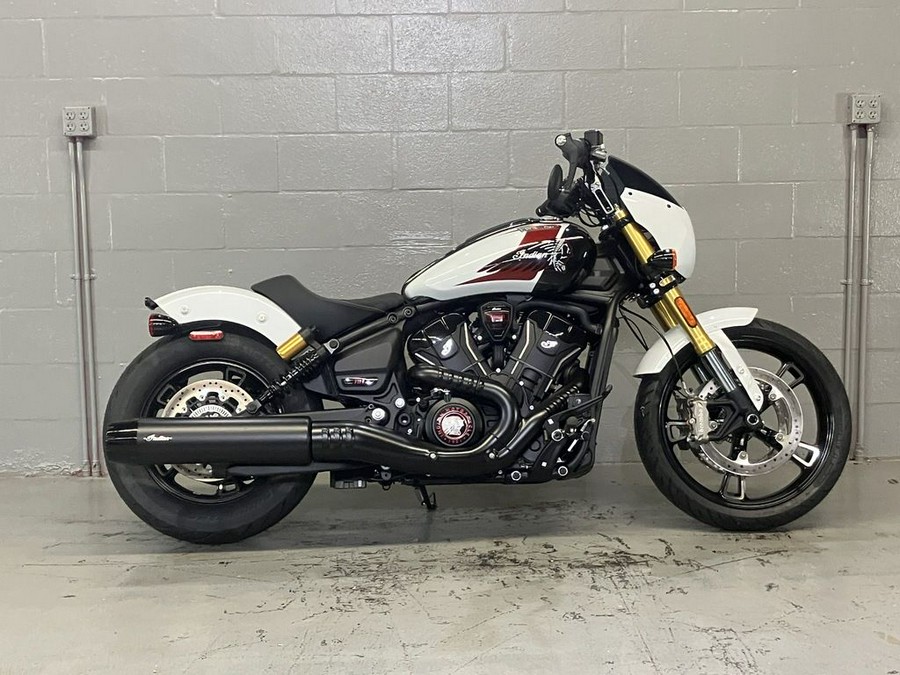 2025 Indian Motorcycle® 101 Scout® Ghost White Metallic with Graphics