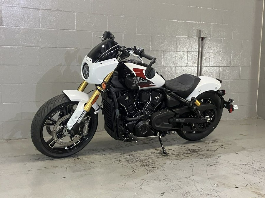 2025 Indian Motorcycle® 101 Scout® Ghost White Metallic with Graphics