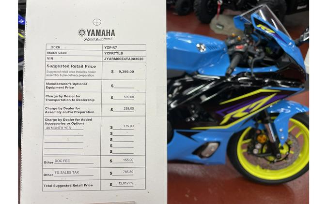 2026 YZFR7 R7 - Yamaha