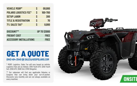 2024 Polaris Industries Sportsman® 850 Ultimate Trail Crimson Metallic