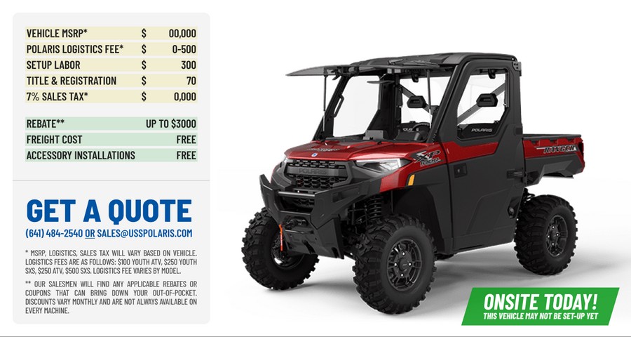 2025 Polaris Industries Ranger XP® 1000 NorthStar Edition Ultimate Sunset Red