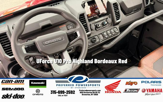 2026 CFMOTO Uforce U10 Pro Highland Bordeaux Red