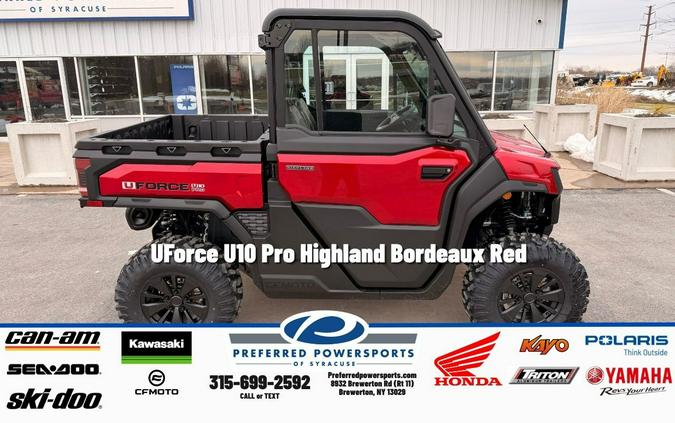 2026 CFMOTO Uforce U10 Pro Highland Bordeaux Red