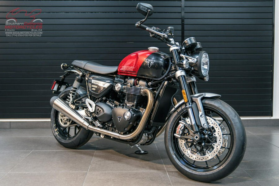 2024 Triumph Speed Twin 1200 Carnival Red/Storm Grey