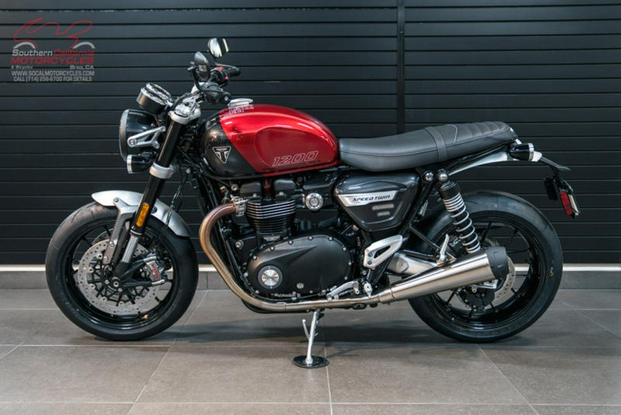 2024 Triumph Speed Twin 1200 Carnival Red/Storm Grey