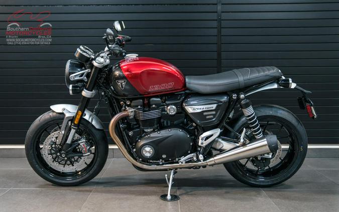 2024 Triumph Speed Twin 1200 Carnival Red/Storm Grey