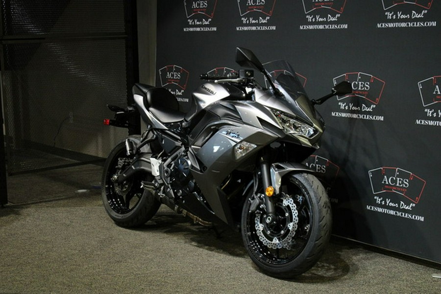 2021 Kawasaki Ninja 650 Metallic Graphite Gray/Metallic Spark Black