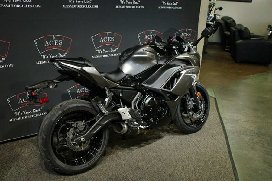2021 Kawasaki Ninja 650 Metallic Graphite Gray/Metallic Spark Black