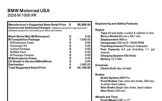 2026 BMW M 1000 RR