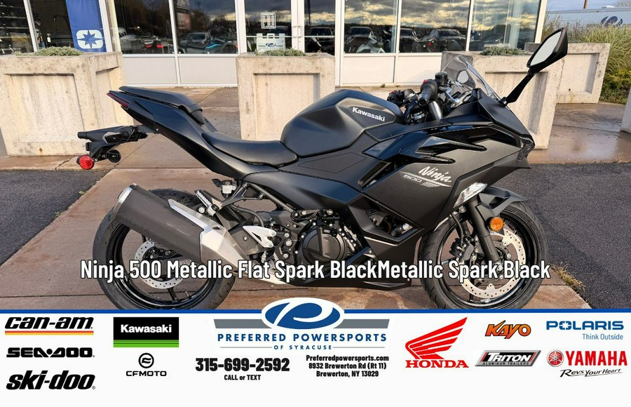 2026 Ninja 500 ABS Metallic Flat Spark Black/Metallic Spark Black - Kawasaki