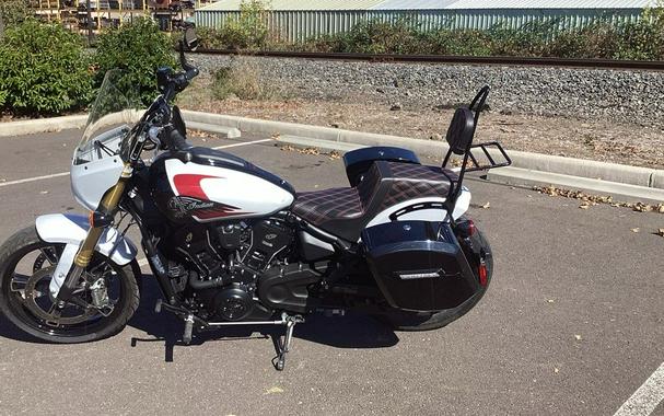 2025 Indian Motorcycle® 101 Scout® Ghost White Metallic with Graphics