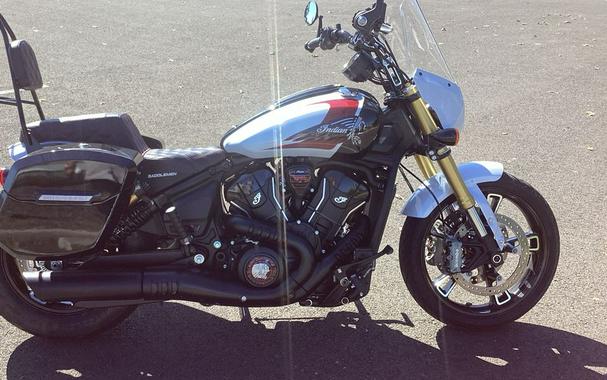 2025 Indian Motorcycle® 101 Scout® Ghost White Metallic with Graphics