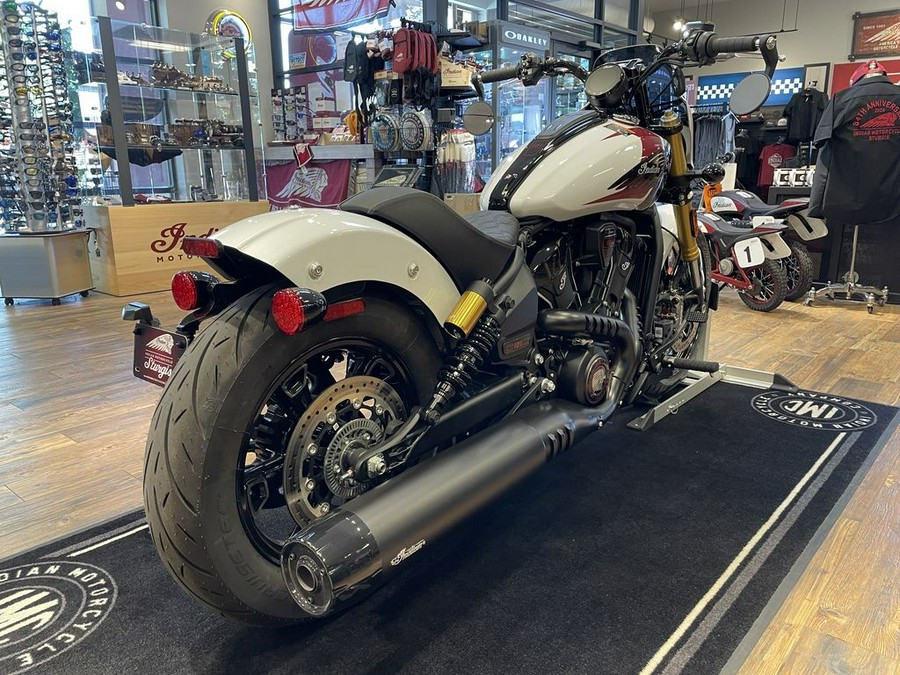 2025 Indian Motorcycle® 101 Scout® Ghost White Metallic with Graphics