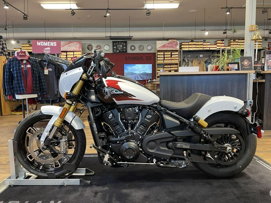 2025 Indian Motorcycle® 101 Scout® Ghost White Metallic with Graphics