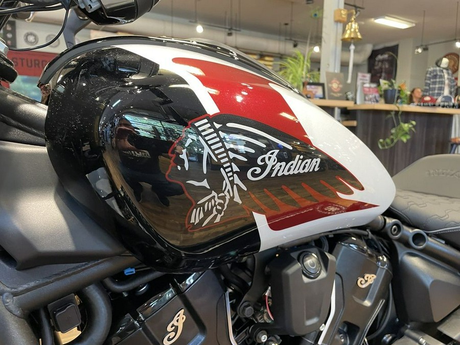 2025 Indian Motorcycle® 101 Scout® Ghost White Metallic with Graphics