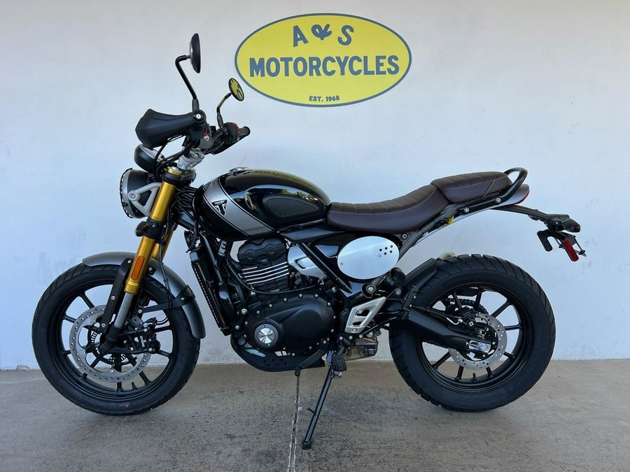 2024 Triumph Scrambler 400 X Phantom Black / Silver Ice