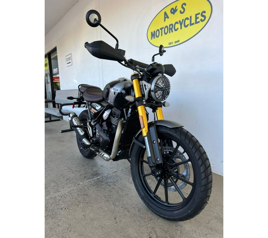 2024 Triumph Scrambler 400 X Phantom Black / Silver Ice