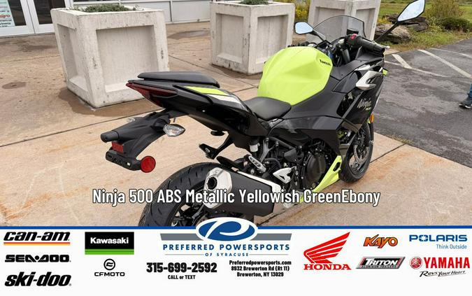 2026 Kawasaki Ninja 500 SE ABS Metallic Yellowish Green/Ebony