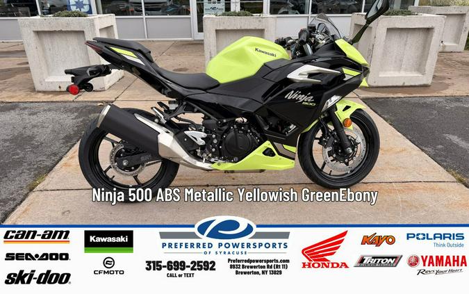 2026 Kawasaki Ninja 500 SE ABS Metallic Yellowish Green/Ebony