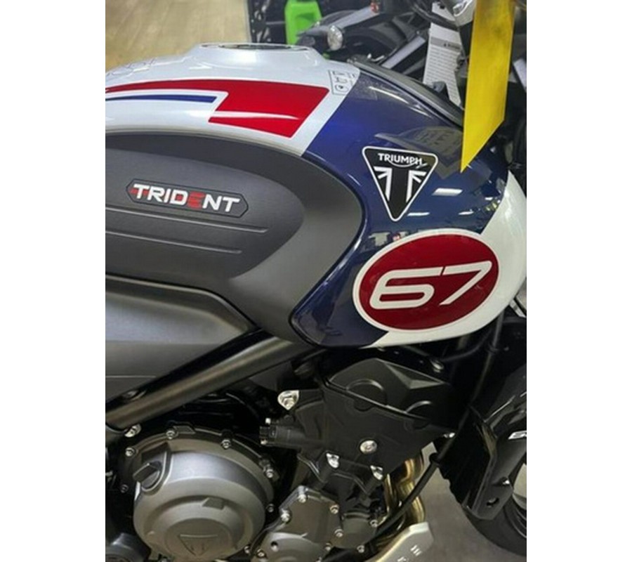 2025 Triumph Trident 660 Triple Tribute Edition Snowdonia White 660 TRIPLE TRIBUTE