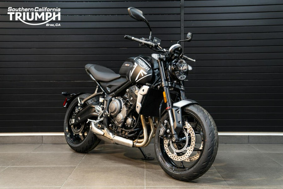 2024 Triumph Trident 660 Matte Jet Black/Matte Silver Ice