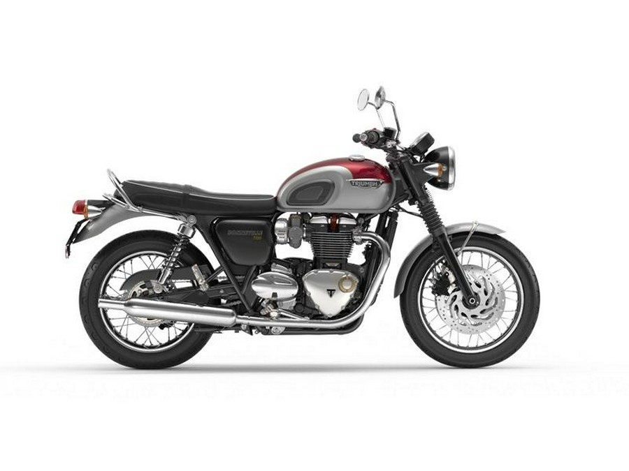 2018 Triumph Bonneville T120 Cranberry Red and Aluminium Silver
