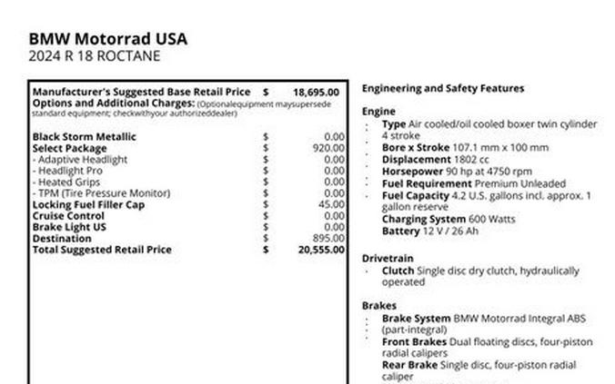 New 2024 BMW R 18 Roctane