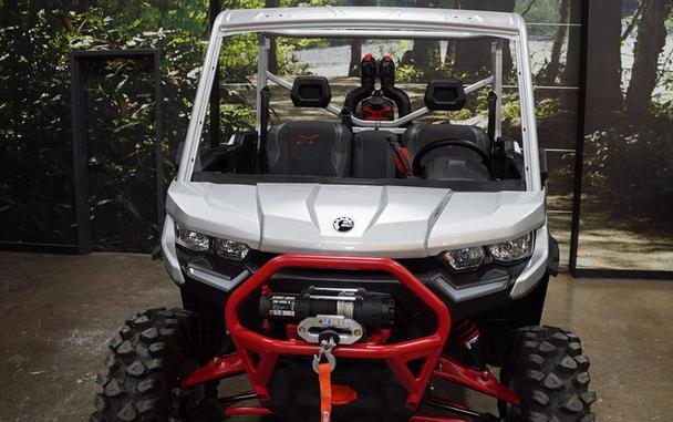 2025 Can-Am® Defender X mr with Half-Doors HD10 Hyper Silver & Legion Red