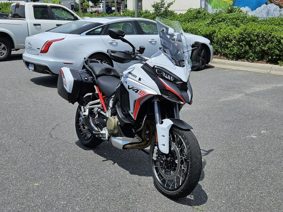 2023 Ducati Multistrada V4S Iceberg White - Spoked Wheels