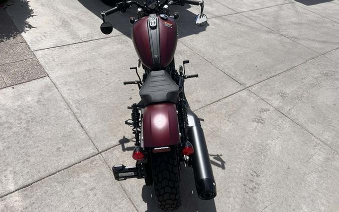 2026 Indian Scout Bobber Maroon Metallic Smoke