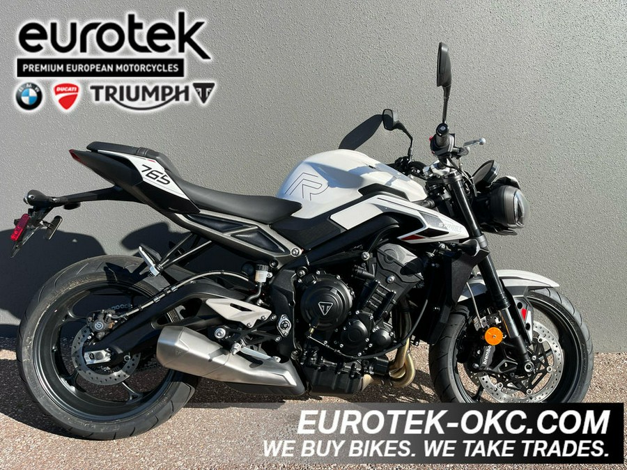 2024 Triumph Street Triple 765 R Crystal White