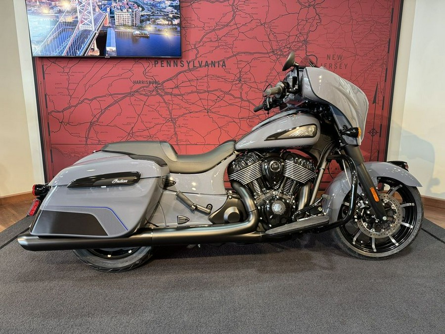 2024 Indian Motorcycle® Chieftain® Dark Horse® w/Powerband Audio Pkg Icon Stealth Gray Azure