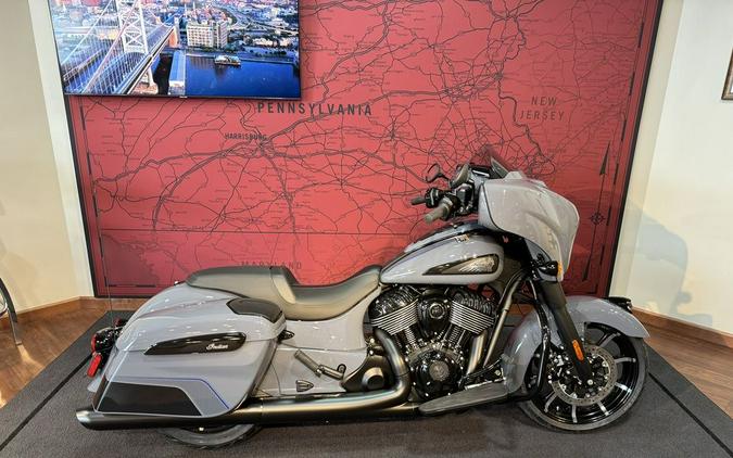 2024 Indian Motorcycle® Chieftain® Dark Horse® w/Powerband Audio Pkg Icon Stealth Gray Azure