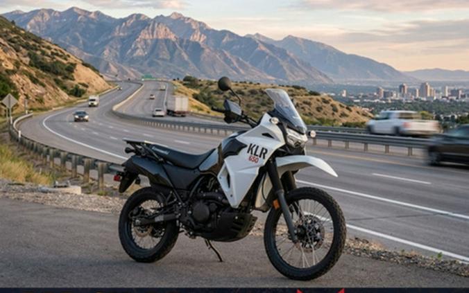 2025 Kawasaki KLR650 S Metallic Matte White ABS
