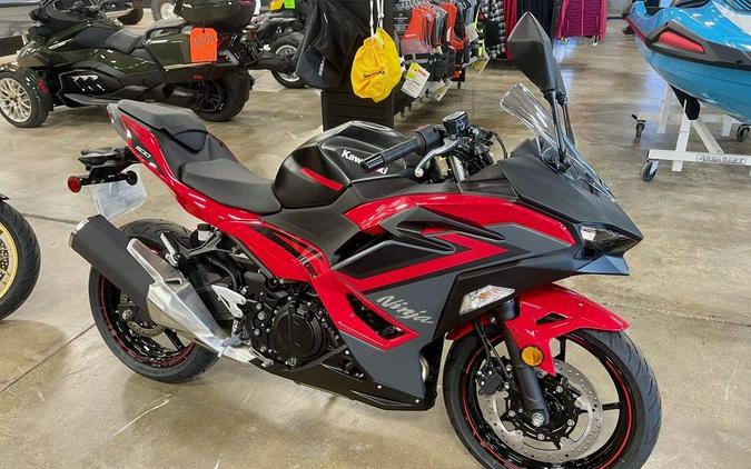 2024 Kawasaki Ninja® 500 ABS Passion Red/Metallic Flat Spark Black