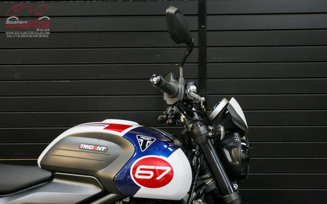 2025 Triumph Trident 660 Triple Tribute Edition Snowdonia White