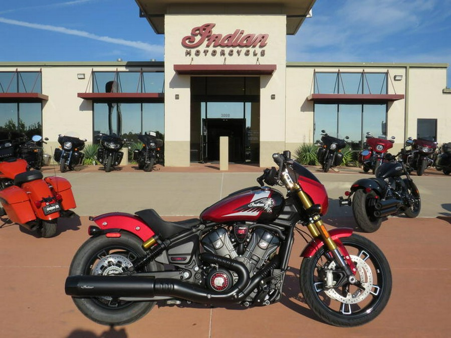 2025 Indian Motorcycle® 101 Scout® Sunset Red Metallic with Graphics