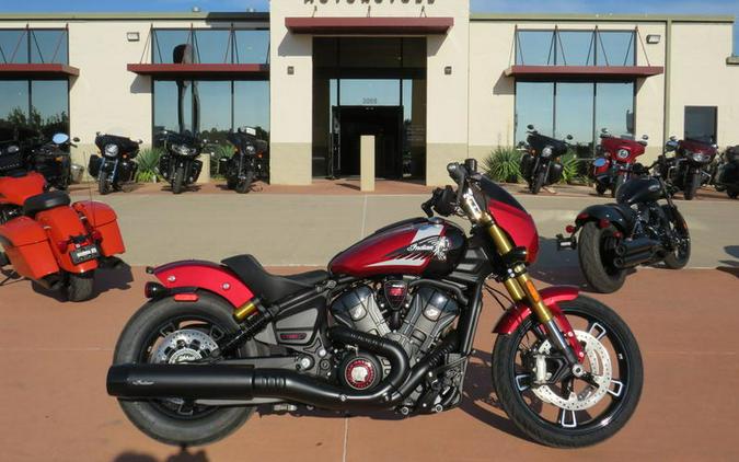 2025 Indian Motorcycle® 101 Scout® Sunset Red Metallic with Graphics