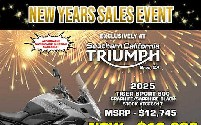 2025 Triumph Tiger Sport 800 Graphite/Sapphire Black