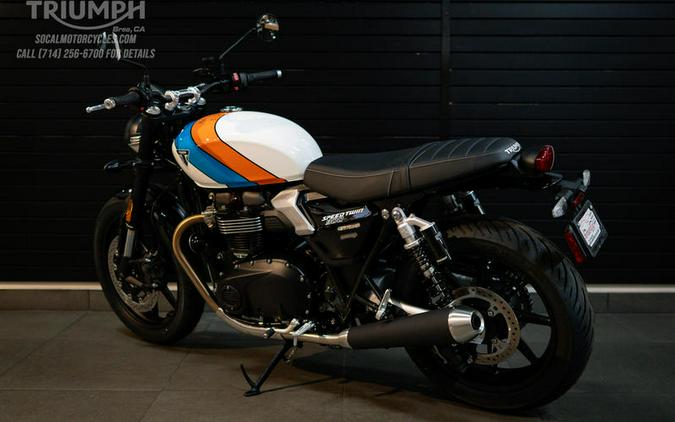 2026 Triumph Speed Twin 900 Pure White/Maui Blue/Tangerine Orange