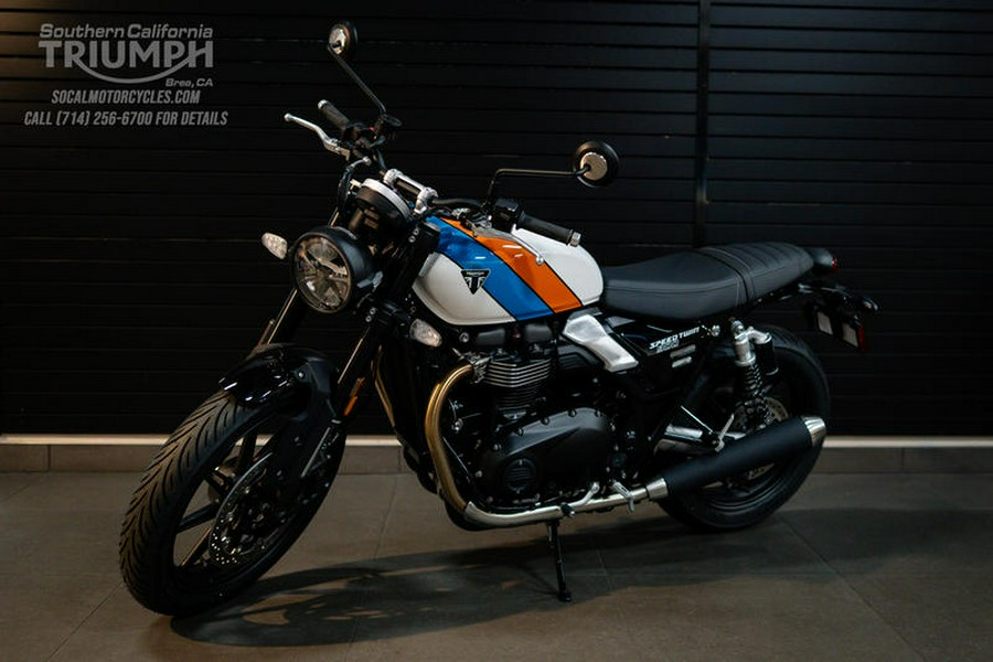 2026 Triumph Speed Twin 900 Pure White/Maui Blue/Tangerine Orange