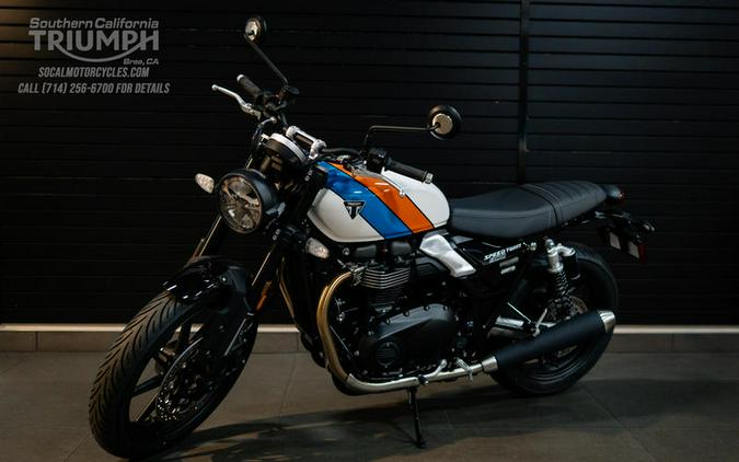 2026 Triumph Speed Twin 900 Pure White/Maui Blue/Tangerine Orange