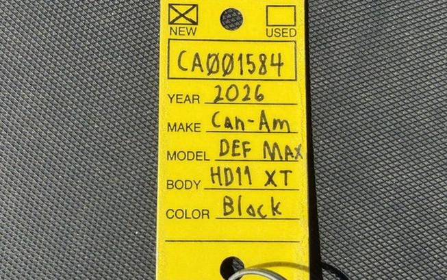 2026 Can-Am Defender MAX XT HD11 With 10.25 In.Display