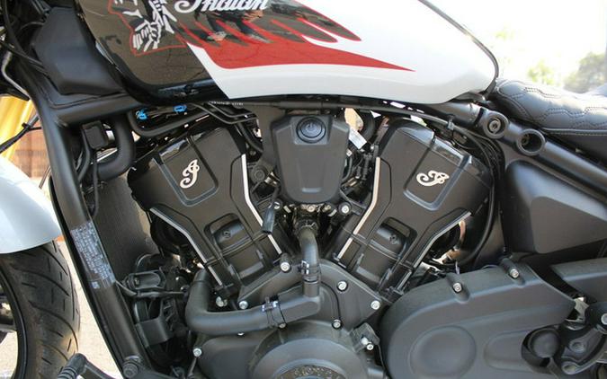 2025 Indian 101 Scout Ghost White Metallic With Graphics