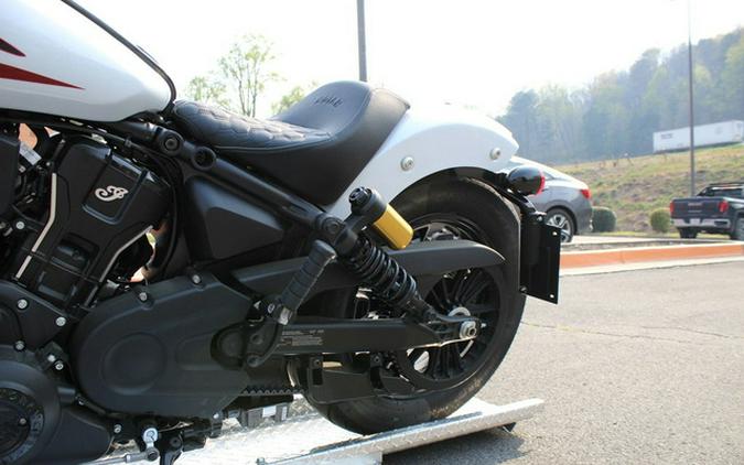 2025 Indian 101 Scout Ghost White Metallic With Graphics