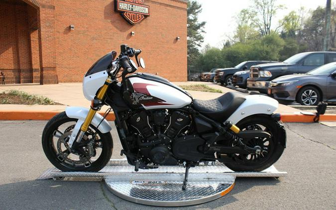 2025 Indian 101 Scout Ghost White Metallic With Graphics