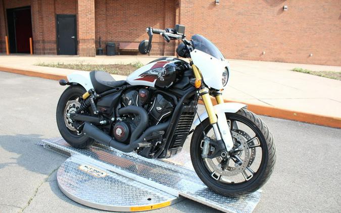 2025 Indian 101 Scout Ghost White Metallic With Graphics