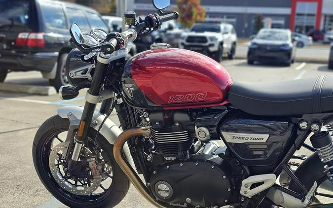 2024 Triumph Speed Twin 1200 Carnival Red/Storm Grey